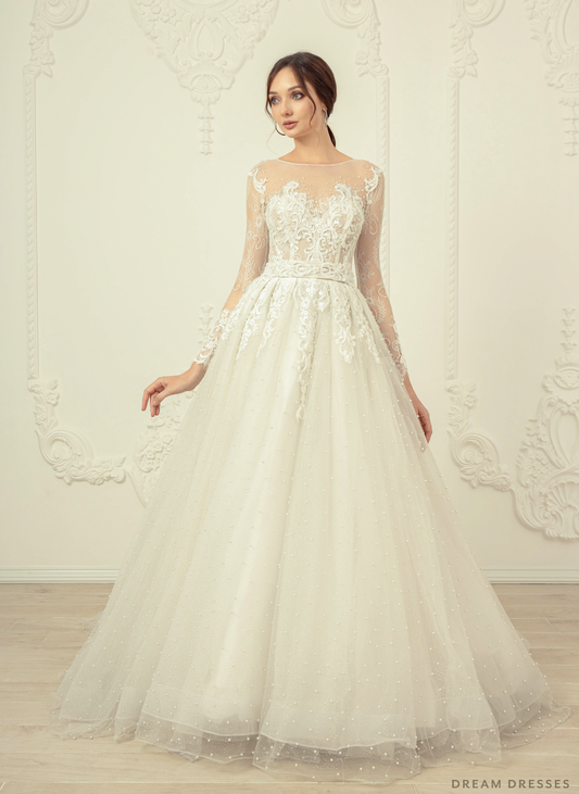 Long Sleeves Lace Wedding Dress (#Jolanda) - Dream Dresses by P.M.N.