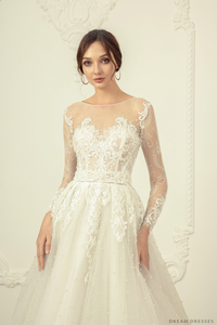 Long Sleeves Lace Wedding Dress (#Jolanda) - Dream Dresses by P.M.N.
