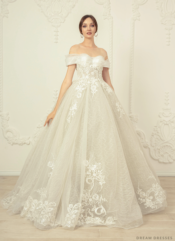 Off Shoulder Ball Gown Wedding Dress (#Donata)