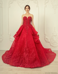 Red Ball Gown Wedding Dress (#Imilia) - Dream Dresses by P.M.N.