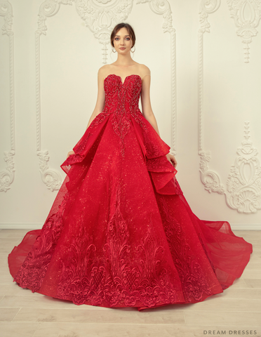 Red Ball Gown Wedding Dress (#Imilia)