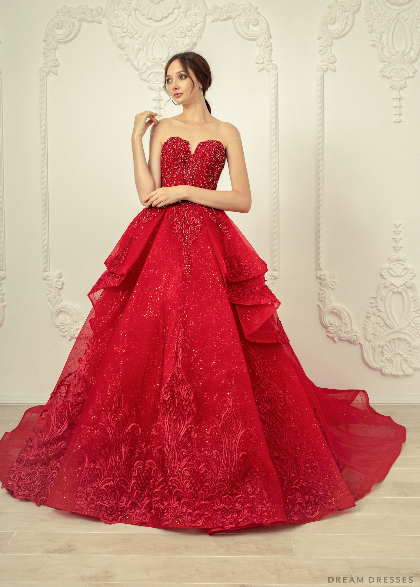 Red Ball Gown Wedding Dress (#Imilia)