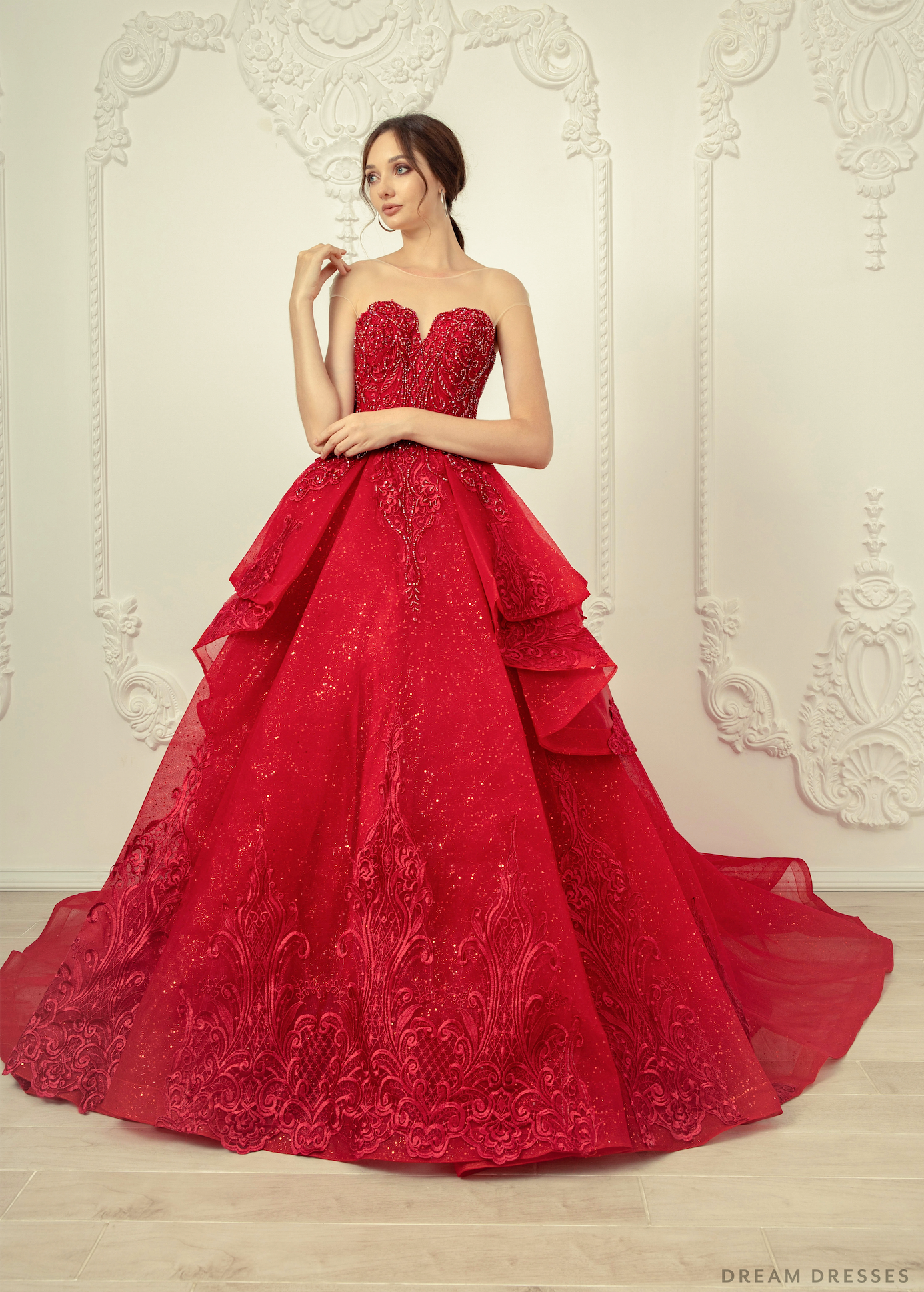 Red Ball Gown Wedding Dress Imilia 1 Red Ball Gown Wedding Dress Imilia 1