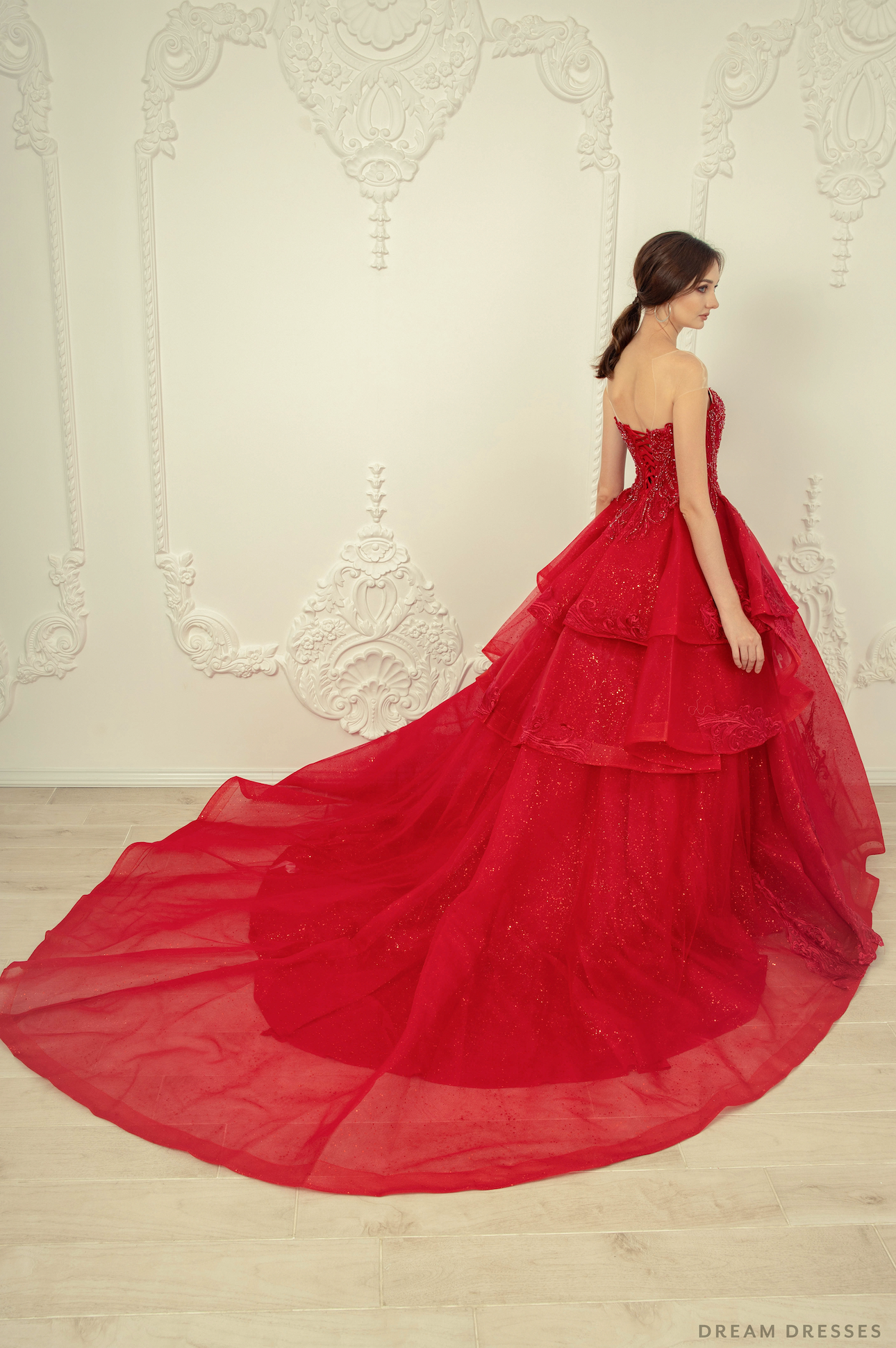 Red Ball Gown Wedding Dress (#Imilia) - Dream Dresses by P.M.N.