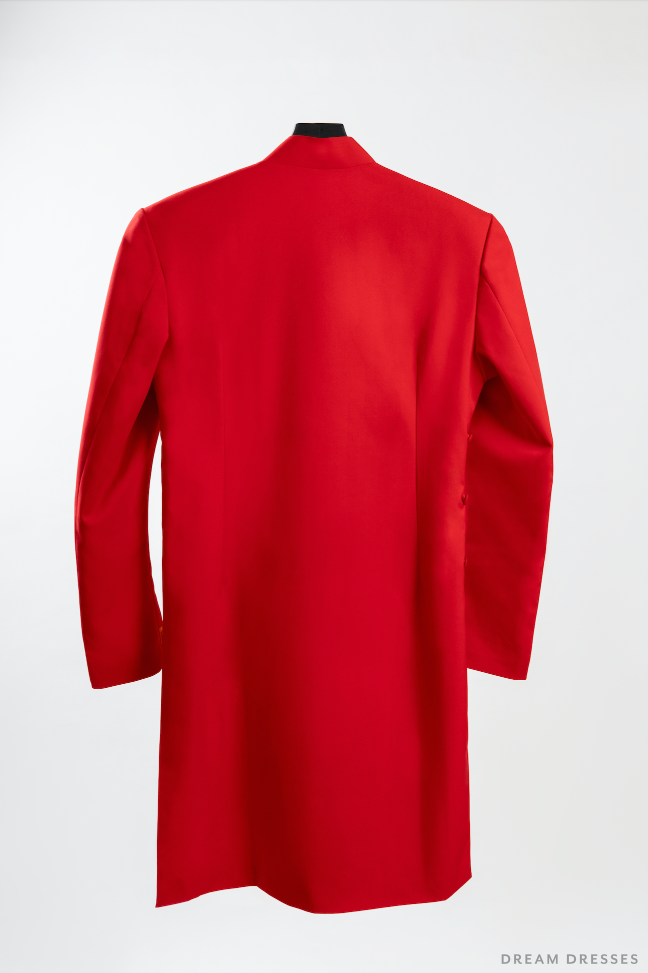 Red and Gold Groom Jacket with Dragon Embroidery| Vietnamese Groom Ao Dai  (#Long) - Dream Dresses by P.M.N.
