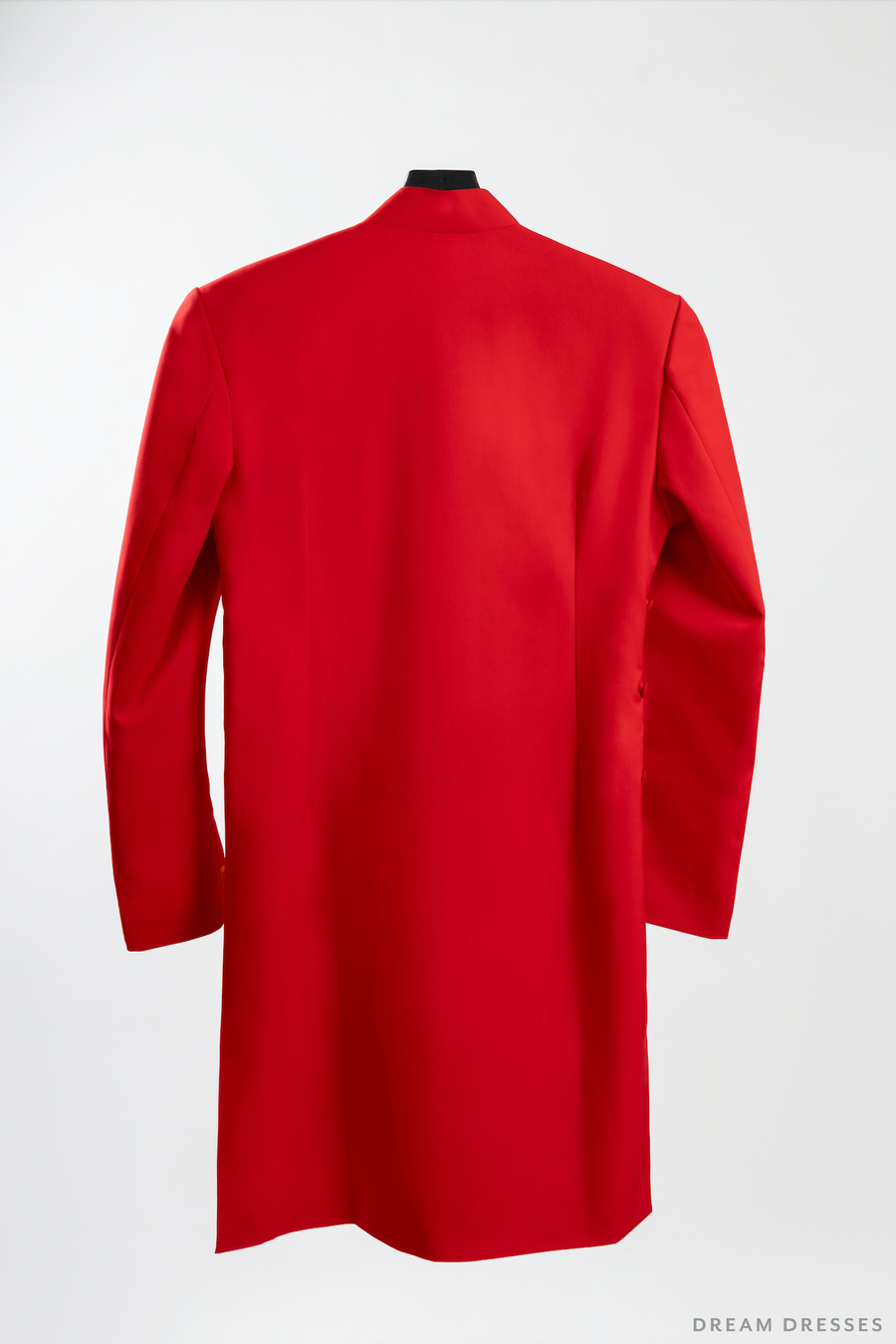 Red and Gold Groom Jacket with Dragon Embroidery| Vietnamese Groom Ao Dai  (#Long) - Dream Dresses by P.M.N.