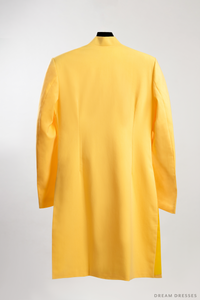 Yellow Groom Ao Dai Jacket | Hand-Painted Dragon Vietnamese Ao Dai (#An) - Dream Dresses by P.M.N.