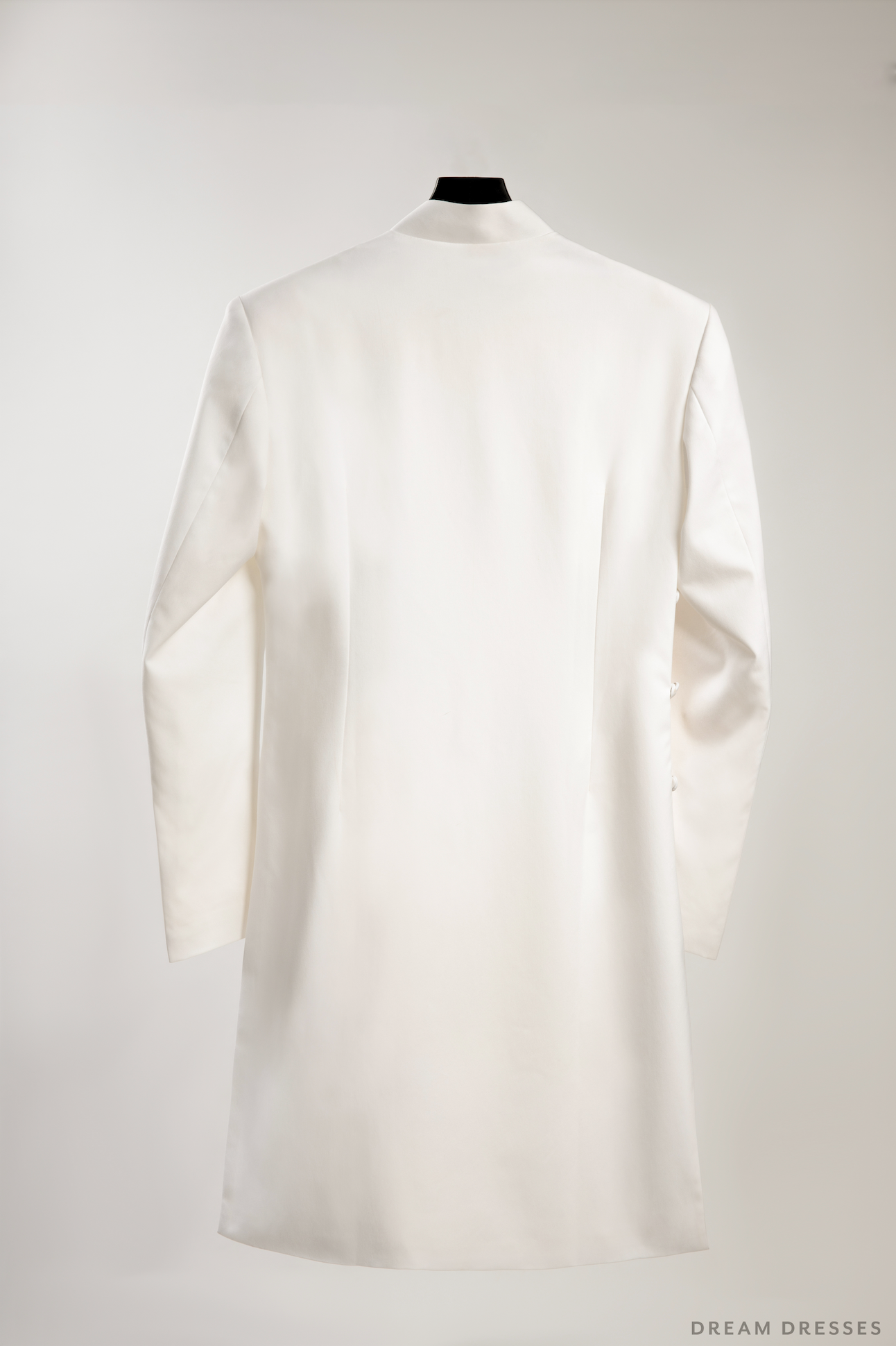 White Groom Ao Dai Jacket | Hand-Painted Vietnamese Ao Dai (#Zhen) - Dream Dresses by P.M.N.