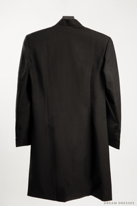 Black Groom Ao Dai Jacket with Dragon Embroidery | Vietnamese Ao Dai (#Shin) - Dream Dresses by P.M.N.
