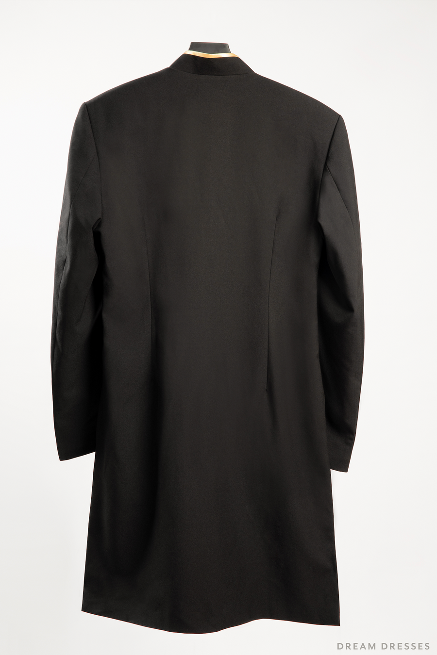Black Groom Ao Dai Jacket | Hand-Painted Dragon Vietnamese Ao Dai (#Kwan) - Dream Dresses by P.M.N.