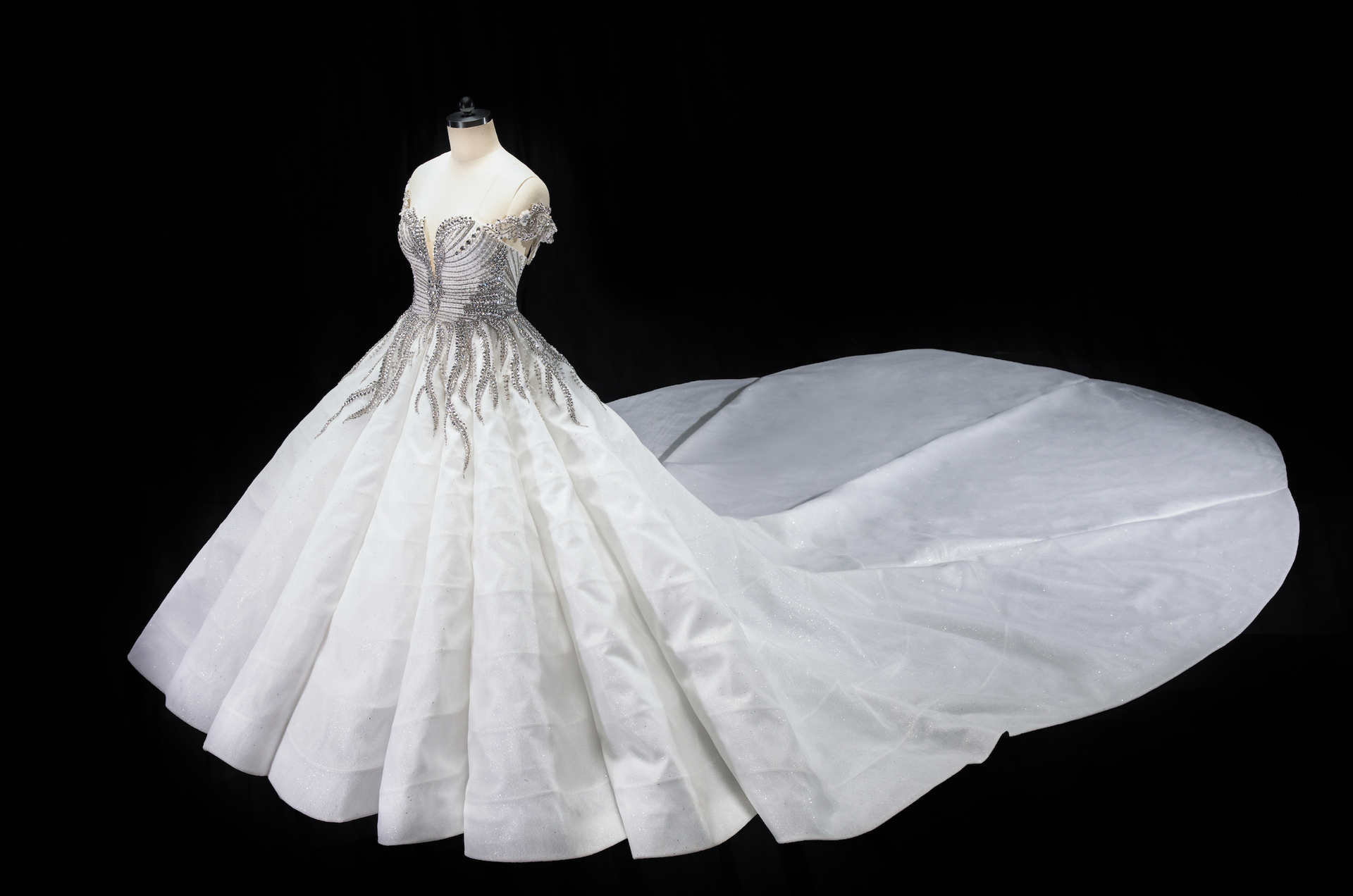Haute Couture Ball Gown Wedding Dress with Swarovski Crystals (#SHARMAINE) - Dream Dresses by P.M.N.