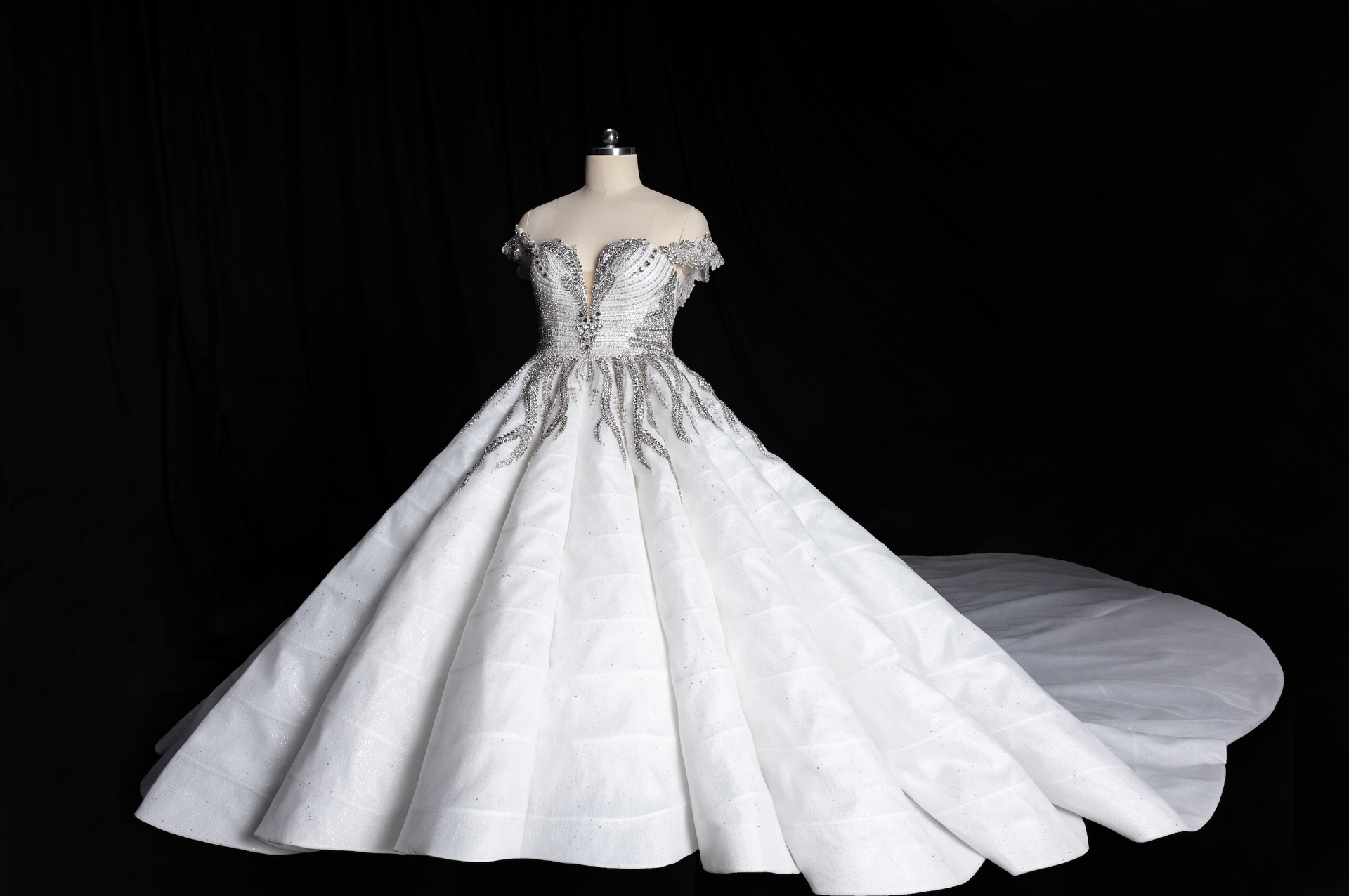Haute Couture Ball Gown Wedding Dress with Swarovski Crystals (#SHARMAINE) - Dream Dresses by P.M.N.