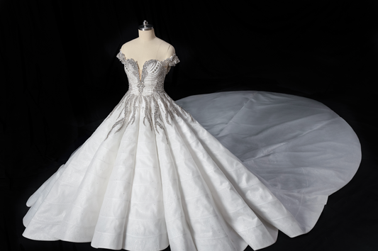 Haute Couture Ball Gown Wedding Dress with Swarovski Crystals (#SHARMAINE) - Dream Dresses by P.M.N.