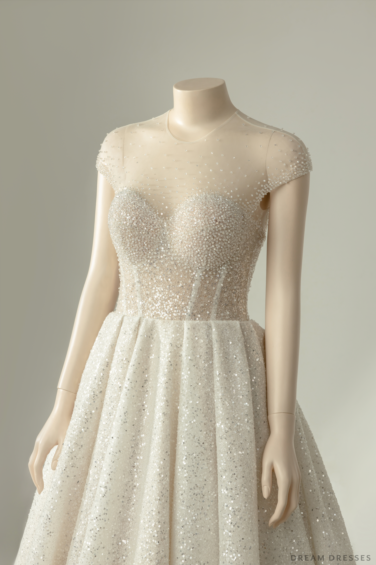 Royal Ballgown Wedding Dress with Crystal Embellishments (#CERIDWEN) - Dream Dresses by P.M.N.