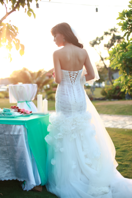 Mermaid Wedding Dress With Lace Up Back (# PRISCILLA)