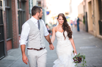SAMPLE SALE/ Lace Over Tulle Tiered Mermaid Gown (Style Chloe #PB123) - Dream Dresses by P.M.N
 - 8
