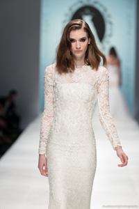 Long Sleeve All Over Lace Wedding Dress (#SS16108) - Dream Dresses by P.M.N
 - 12