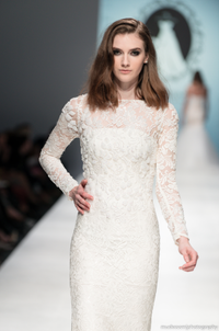 Long Sleeve All Over Lace Wedding Dress (#SS16108) - Dream Dresses by P.M.N
 - 13