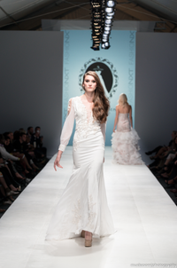 Silk Wedding Dress With Deep V-Neck (#SS16100) - Dream Dresses by P.M.N
 - 1