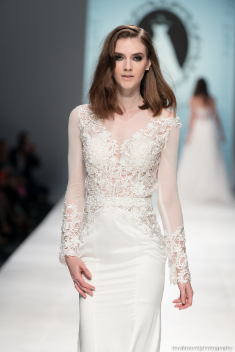 Modern Long Sleeve Wedding Dress (#SS16101) - Dream Dresses by P.M.N
 - 3