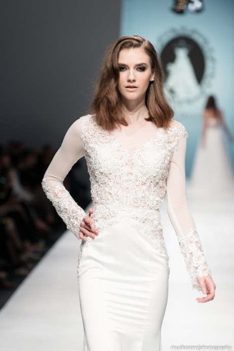 Modern Long Sleeve Wedding Dress (#SS16101) - Dream Dresses by P.M.N
 - 4
