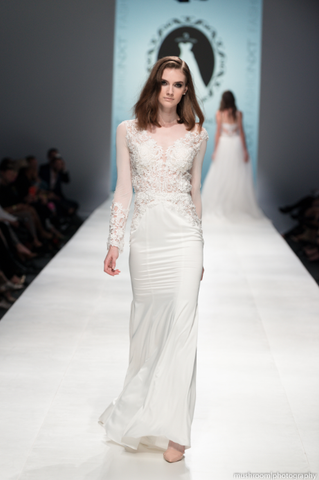 Modern Long Sleeve Wedding Dress (#SS16101) - Dream Dresses by P.M.N
 - 1