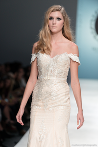 SAMPLE SALE/ Couture Lace Mermaid Wedding Dress With Removable Off Shoulder (#SS16102) - Dream Dresses by P.M.N
 - 4