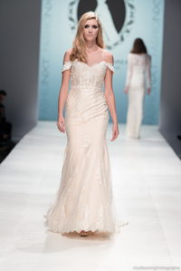Couture Lace Mermaid Wedding Dress With Removable Off Shoulder (#SS16102) - Dream Dresses by P.M.N
 - 2