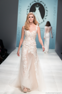SAMPLE SALE/ Blush Pink Sheer All Over Lace Tulle Dress (#PB070) - Dream Dresses by P.M.N
 - 1
