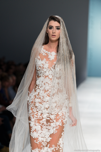 Cathedral Beaded Bridal Veil (#SS16106) - Dream Dresses by P.M.N
 - 7
