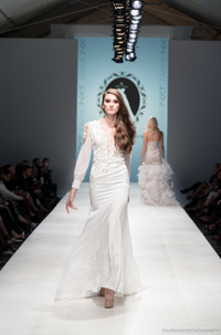 SAMPLE SALE/ Silk Wedding Dress With Deep V-Neck (#SS16100) - Dream Dresses by P.M.N
 - 4