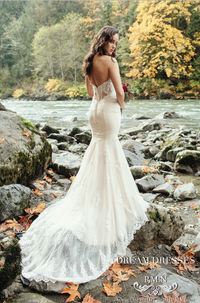 Blush Pink Strapless Mermaid Wedding Dress (#SS16102A) - Dream Dresses by P.M.N
 - 5