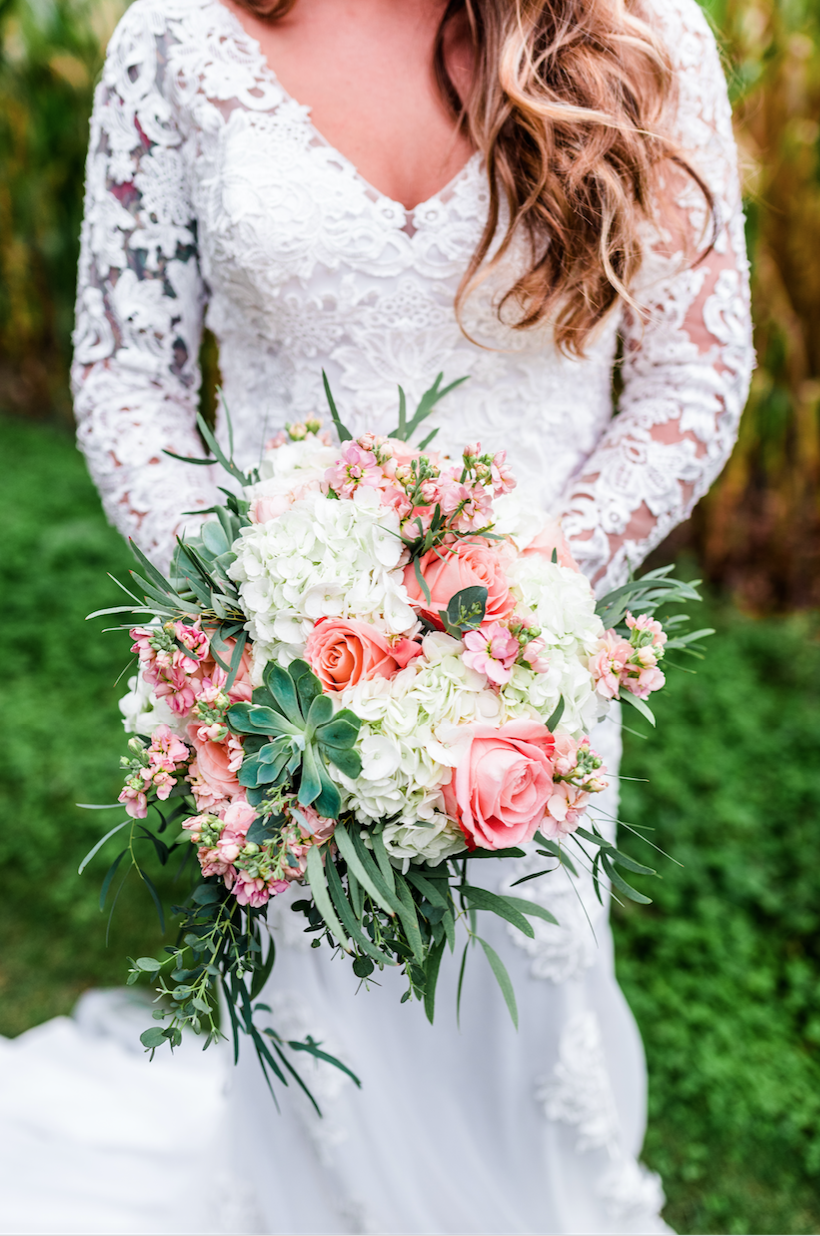 Long Sleeve Wedding Dress with Keyhole Back (#Stacie)