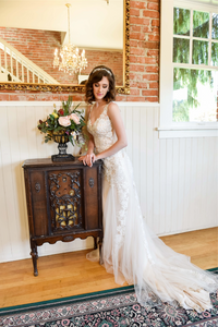 Asymmetrical Sheer Back Wedding Dress (#Jessica) - Dream Dresses by P.M.N
 - 4