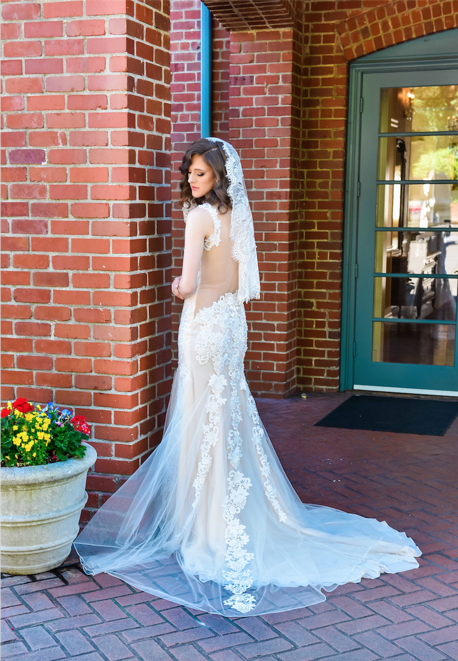 Asymmetrical Sheer Back Wedding Dress (#Jessica)