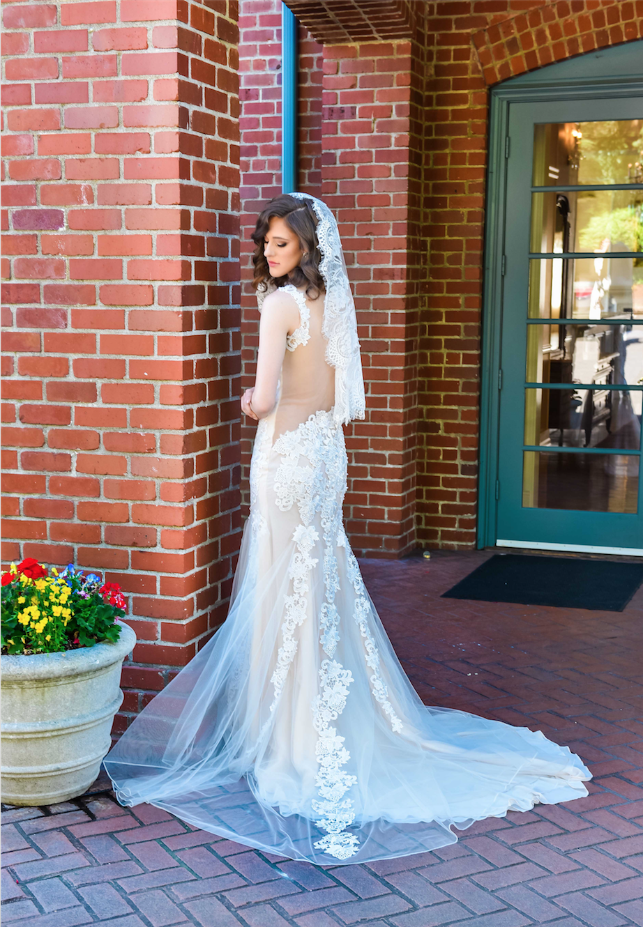 Asymmetrical Sheer Back Wedding Dress (#Jessica) - Dream Dresses by P.M.N
 - 6