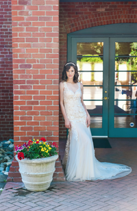 Asymmetrical Sheer Back Wedding Dress (#Jessica) - Dream Dresses by P.M.N
 - 5
