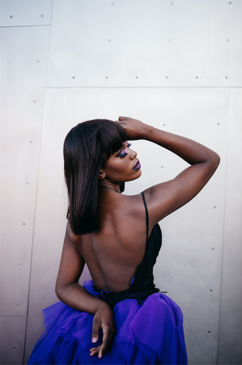 Black & Purple Ball Gown Dress | Anita Dream Dresses Black & Purple Ball Gown Dress | Anita Dream Dresses