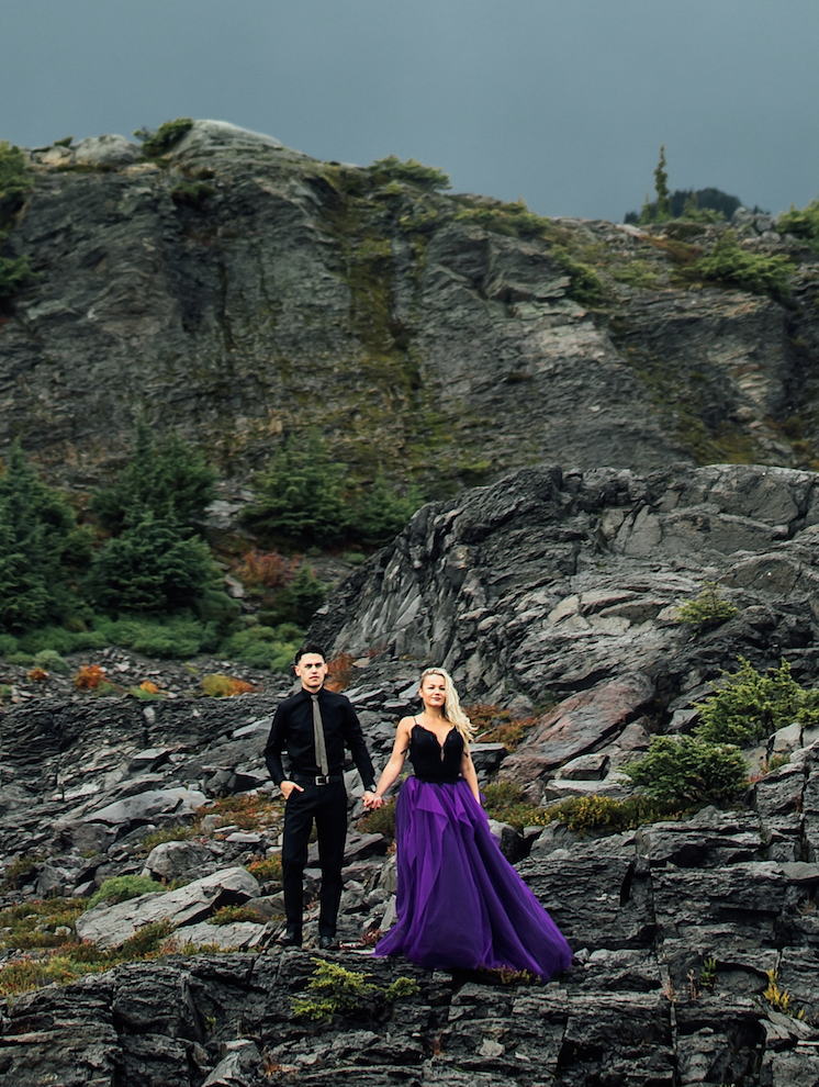 Detachable Black and Purple Gown (#Maia ) Detachable Black and Purple Gown (#Maia )