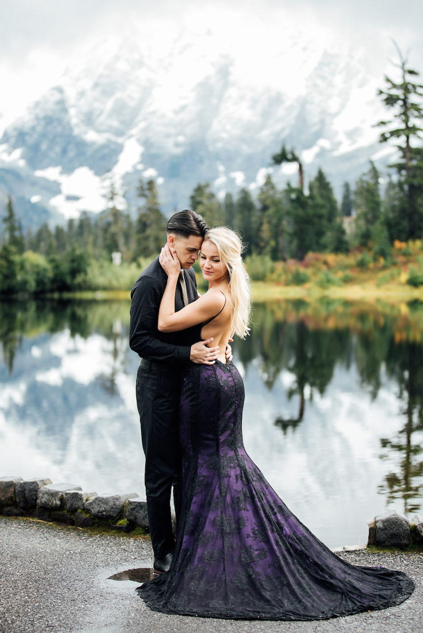 Detachable Black and Purple Gown (#Maia ) Detachable Black and Purple Gown (#Maia )