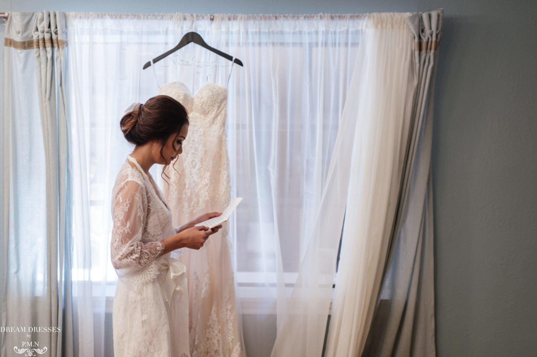 Bridal Lace Robe (#Ganya) - Dream Dresses by P.M.N.