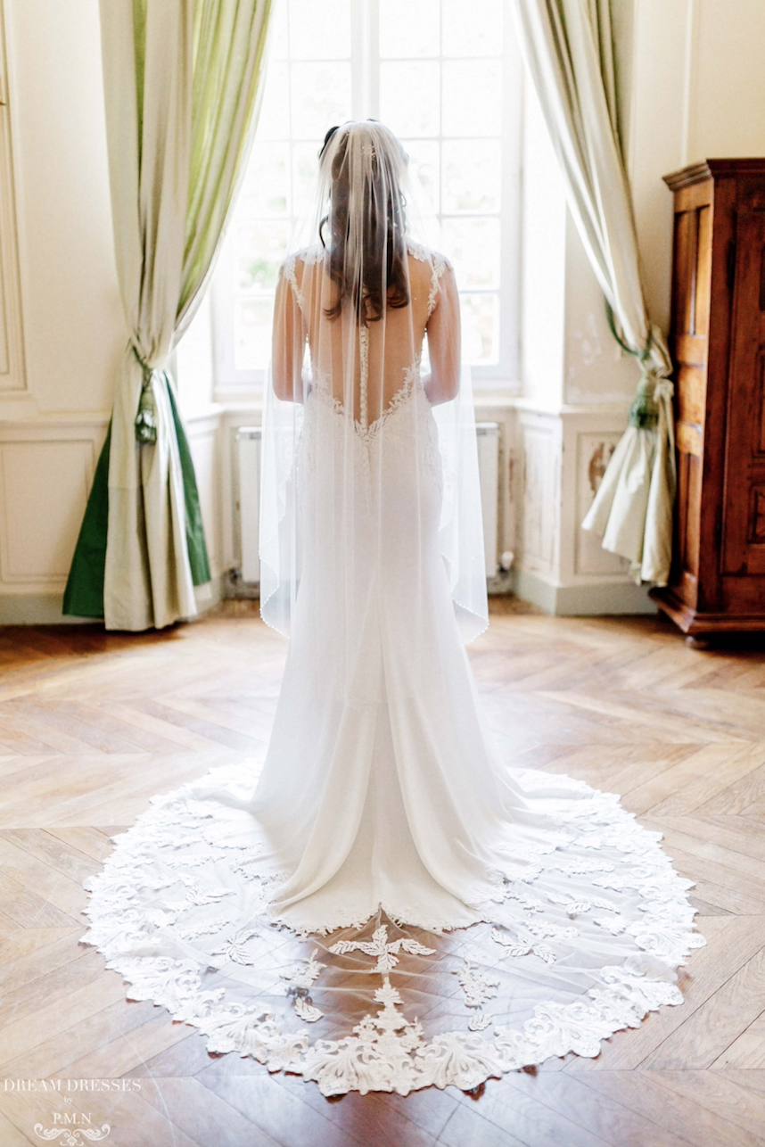 Crepe and Lace Wedding Dress (#Jeanna)