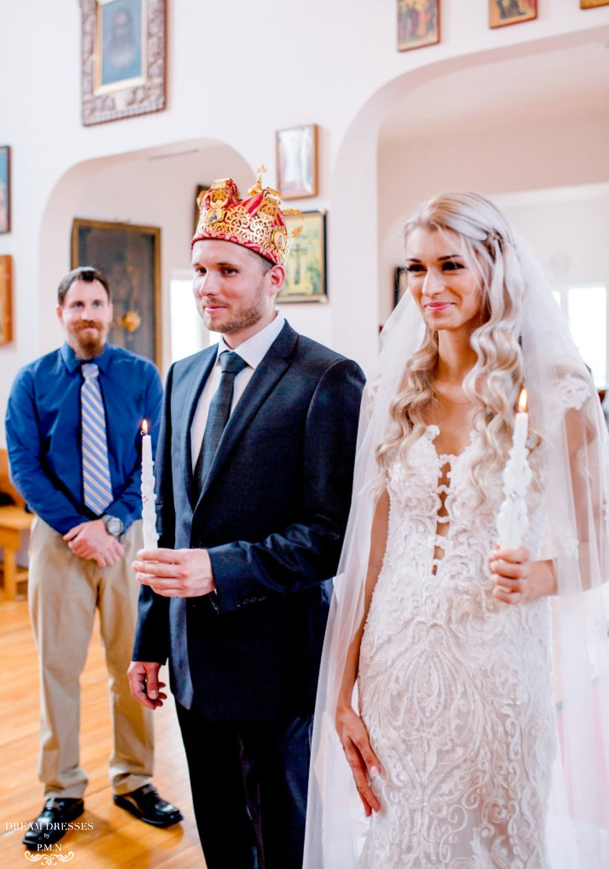 Lace Mermaid Wedding Dress (#ANASTASIA) - Dream Dresses by P.M.N.