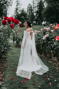 Off The Shoulder Bridal Cape (#SHIVA) - Dream Dresses by P.M.N.
