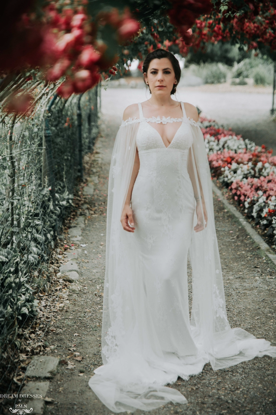Off The Shoulder Bridal Cape (#SHIVA) - Dream Dresses by P.M.N.