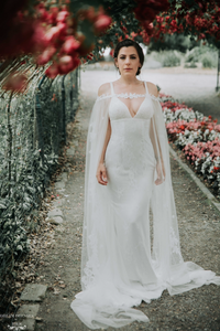 Off The Shoulder Bridal Cape (#SHIVA) - Dream Dresses by P.M.N.