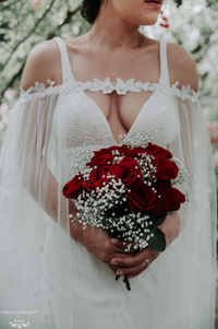 Off The Shoulder Bridal Cape (#SHIVA) - Dream Dresses by P.M.N.
