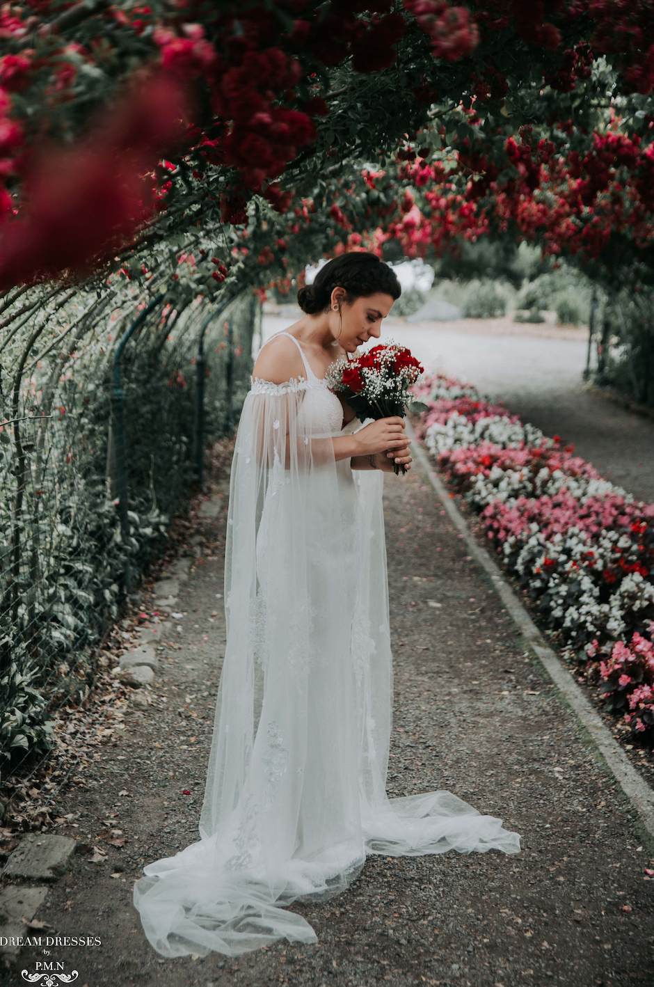 Off The Shoulder Bridal Cape (#SHIVA) - Dream Dresses by P.M.N.