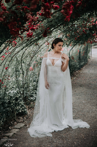 Off The Shoulder Bridal Cape (#SHIVA) - Dream Dresses by P.M.N.
