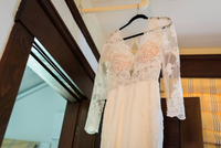 Long Sleeve Satin Wedding Dress (#Lindsey) - Dream Dresses by P.M.N.